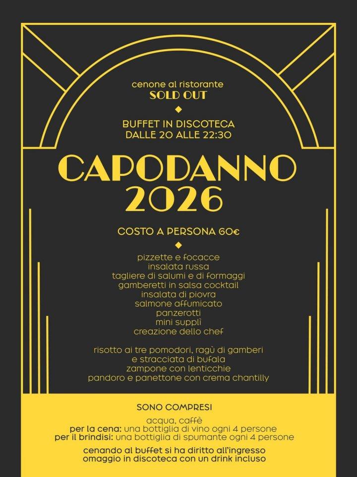 menu cena buffet capodanno orsa maggiore discoteca lecco