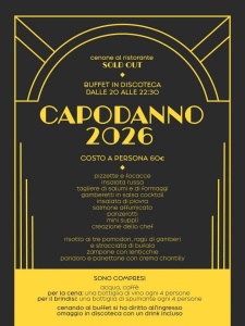 menu cena buffet capodanno orsa maggiore discoteca lecco