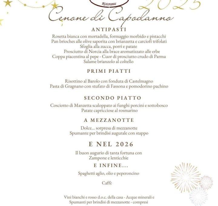 menu capodanno ristorante brianza tetto brianzolo