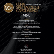 capodanno ristorante stessa direzione milano con drag queen menu