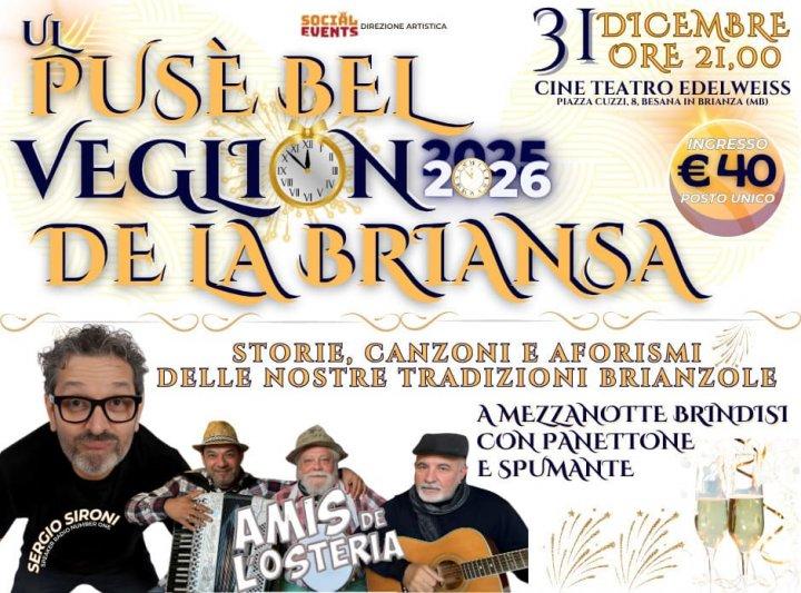Capodanno Cineteatro a Besana Veglion de la Briansa